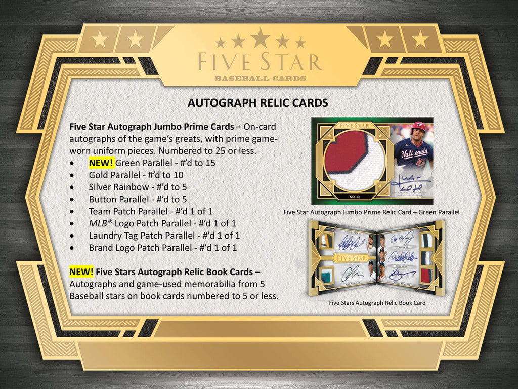 2022 Topps Five Star Baseball Hobby Box