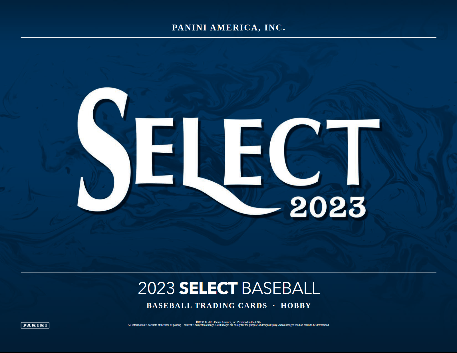 2023 Panini Select Baseball Hobby 12 Box Case
