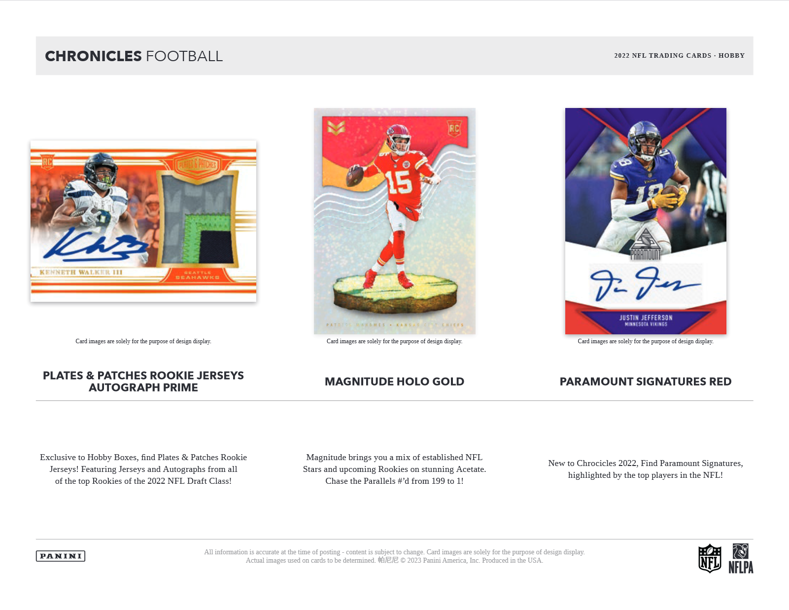 2022 Panini Chronicles Football Hobby 12 Box Case