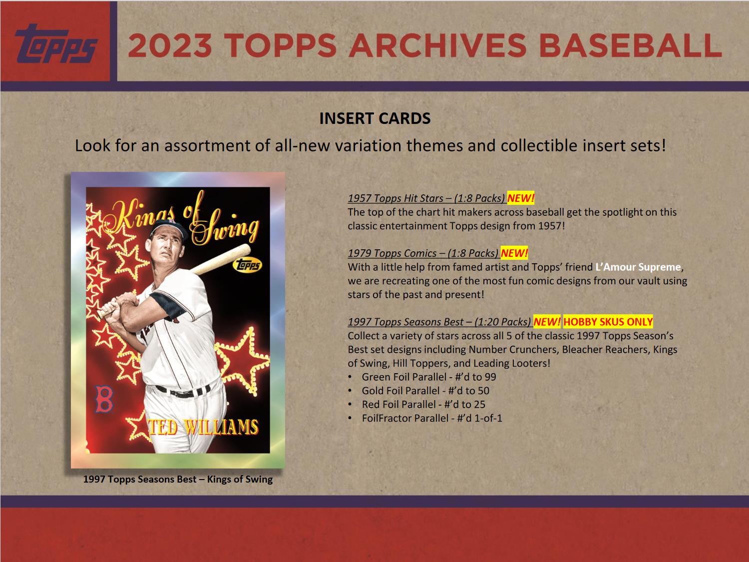 2023 Topps Archives Baseball Hobby Collector 10 Box Case