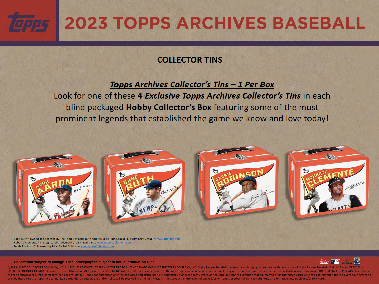 2023 Topps Archives Baseball Hobby Collector Box