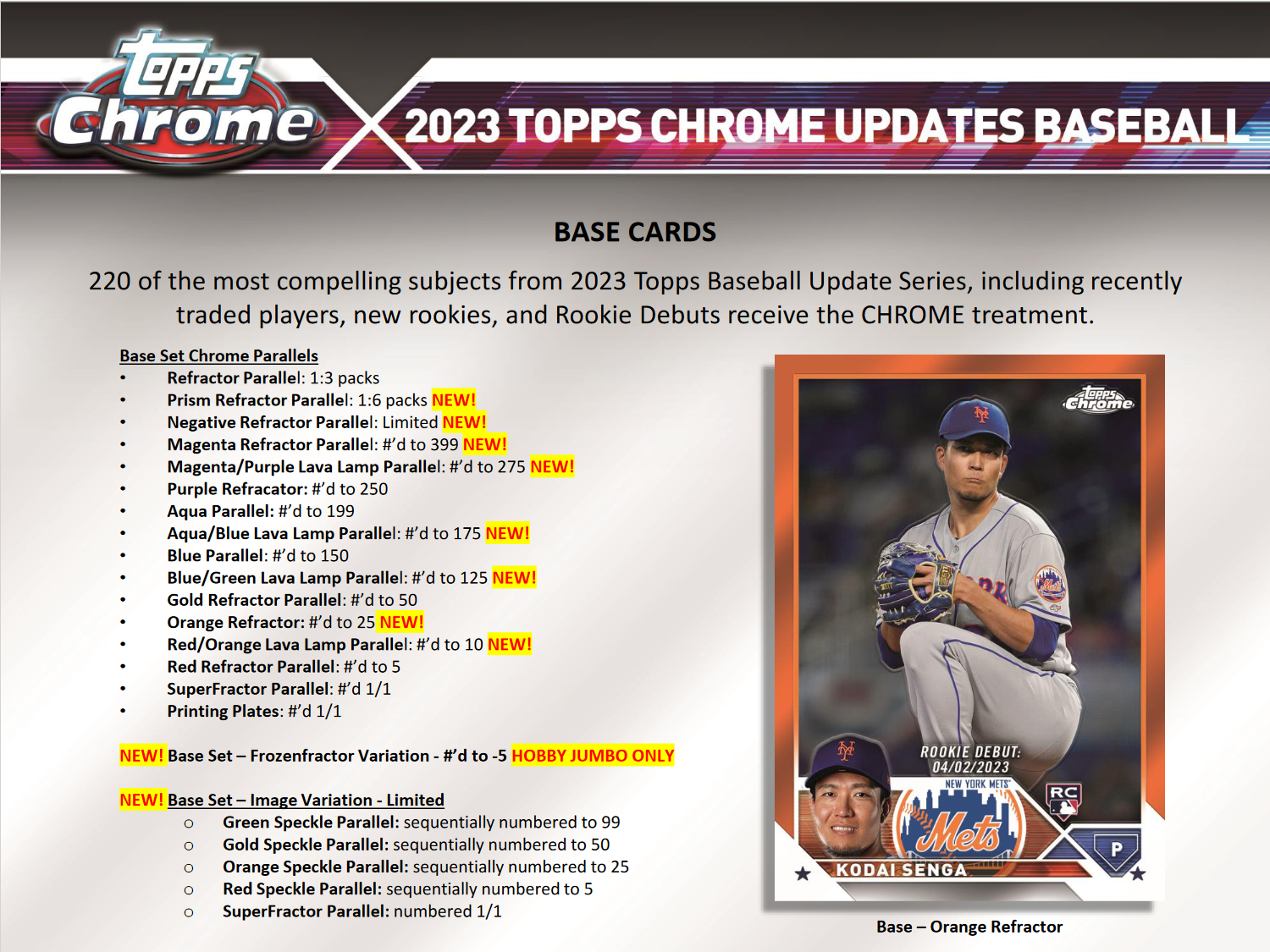 2023 Topps Chrome Update Series Baseball Jumbo Box