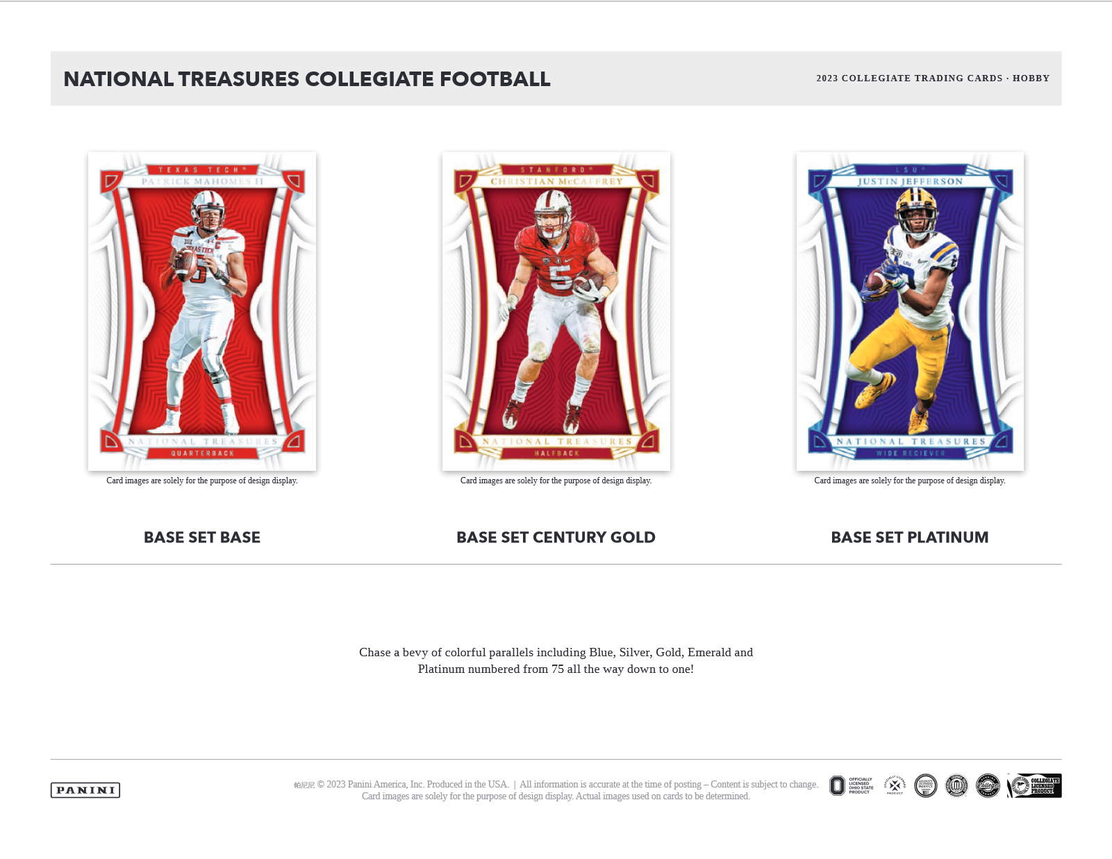 2023 Panini National Treasures Collegiate Football Hobby Box