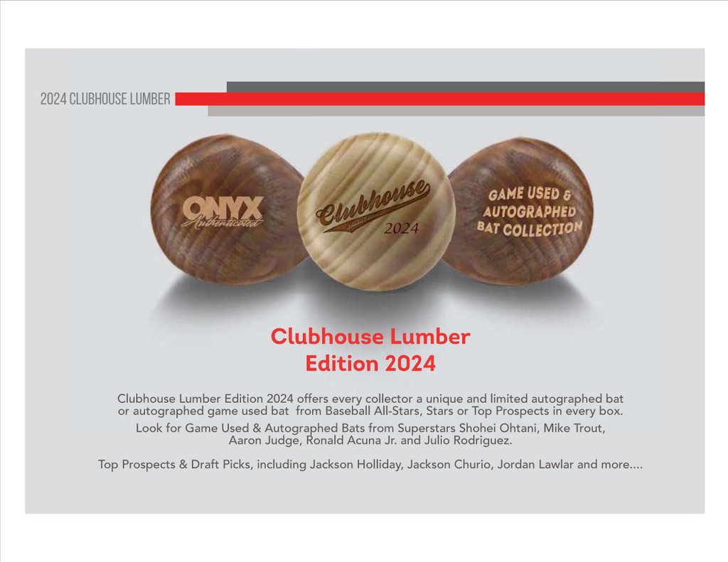 2023 Onyx Authenticated Clubhouse Lumber Collection Baseball Box