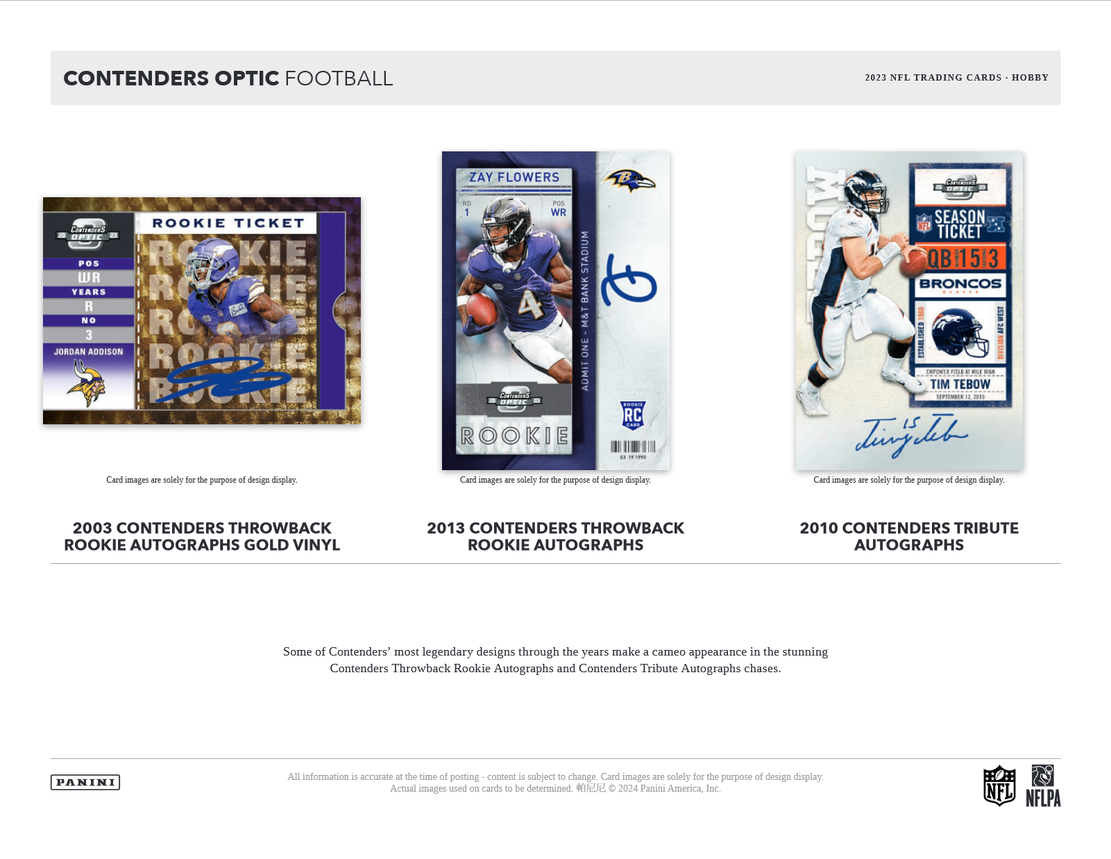2023 Panini Contenders Optic Football Hobby 20 Box Case