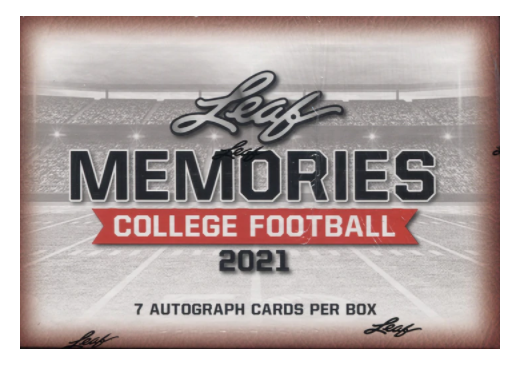 2021 Leaf Memories College Football Hobby Box